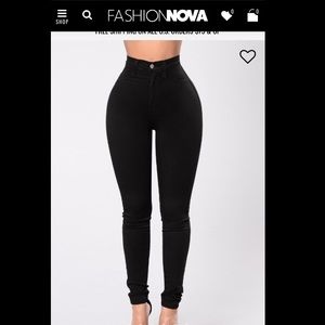 Fashion Nova High Waisted Black Jeans